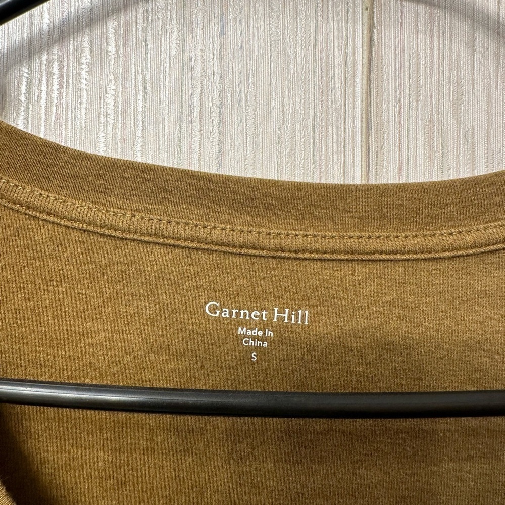 Garnet‎ Hill Brown Boxy Relaxed Long Sleeve Tee - Picture 6 of 6